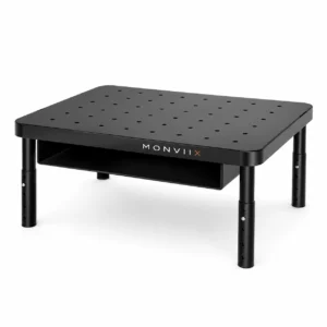 Monviix | Adjustable Monitor Stand Riser with Under Desk Storage